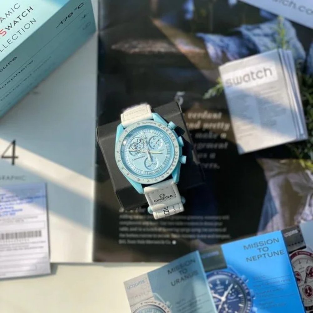 💖watch--Uranus Swatch X Omega Supermaster Mission Neptune Moon Swatch Uranus💖